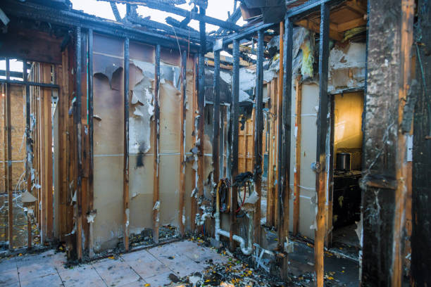 Professional Fire Damage Removal technician working in South Windham, CT